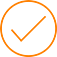 ícone checkmark laranja